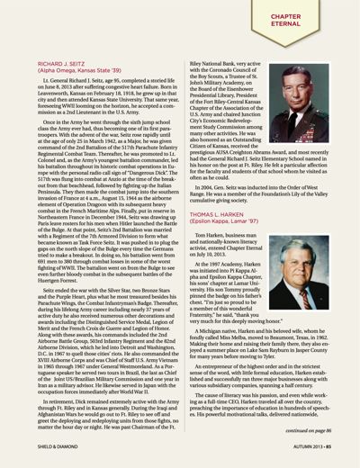 Chapter Eternal, Autumn 2013